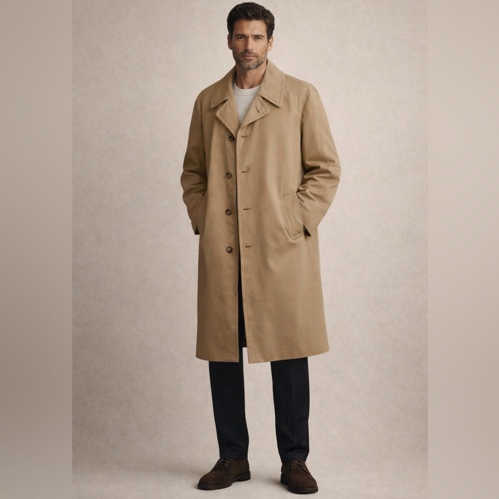 Vintage 70’s London Fog Men’s Sherpa-Lined Overcoat Made USA Winter Maincoat 40L